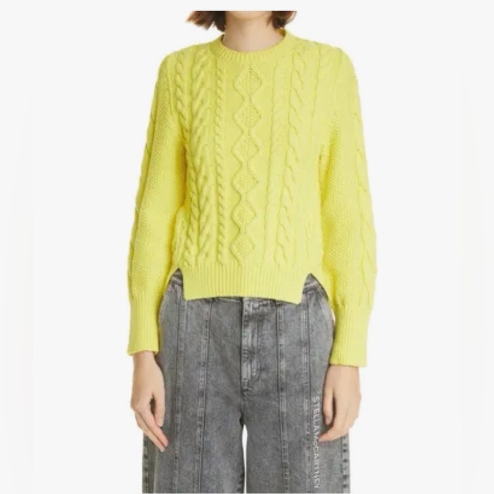Stella McCartney Aran Organic Cotton Blend Crop Sweater size 40